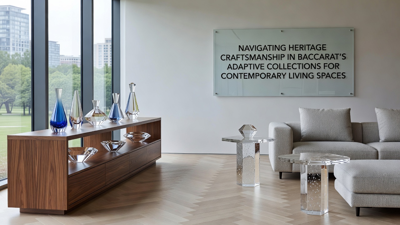 Adaptive Baccarat Kristallstücke kombiniert mit modernem Schmuck und Textilien in persönlichen Stilarrangements