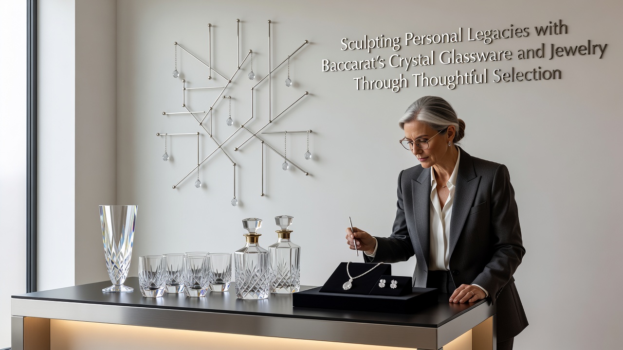 Detaillierte Ansicht von Baccarat Schmuck und Kristallobjekten in einer Sammlungsumgebung
